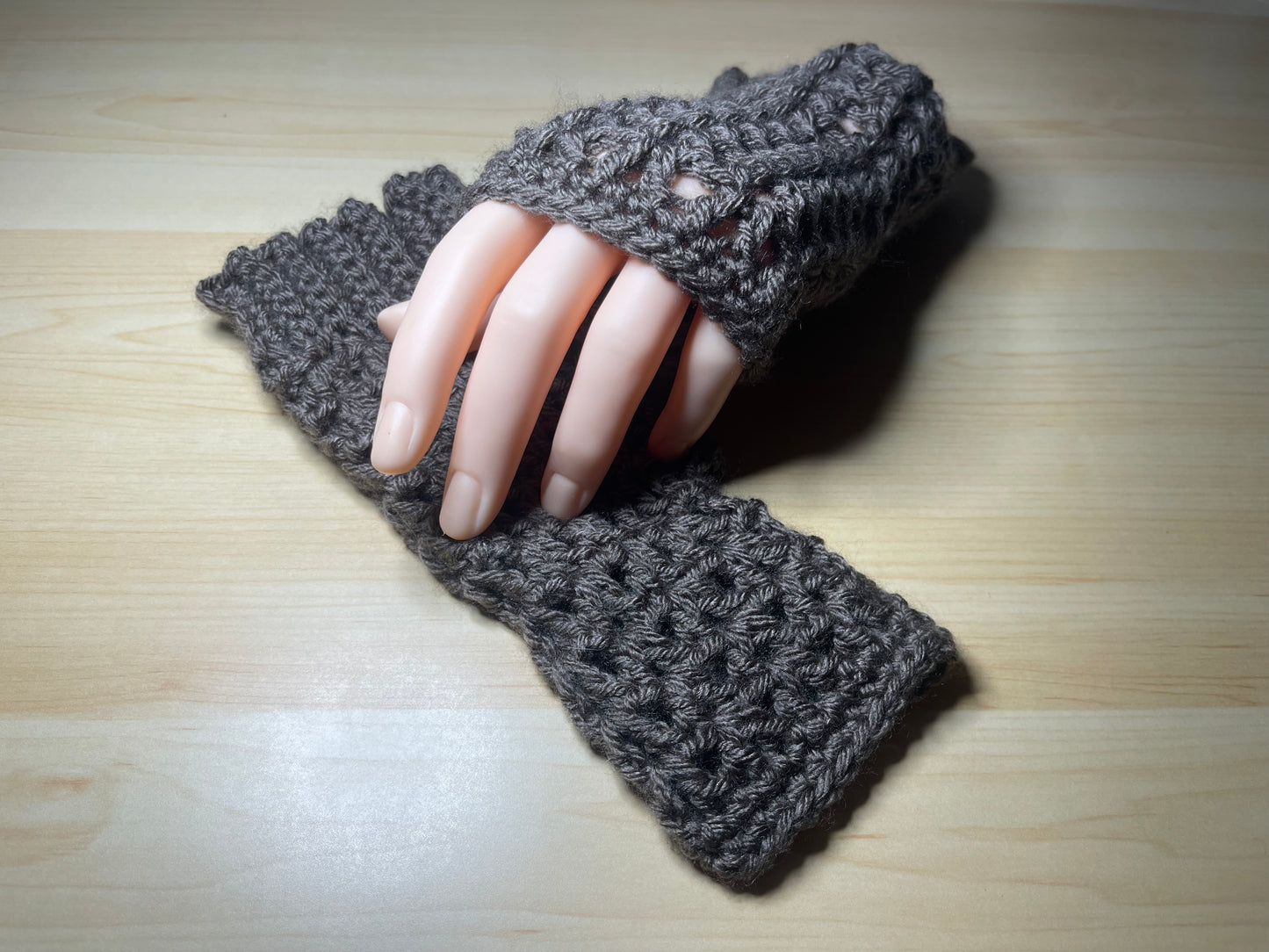 Brown Fingerless Gloves