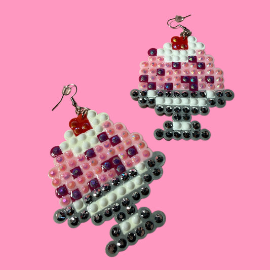 Bedazzled Ice Cream Earrings