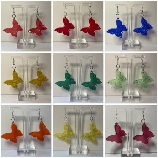 Butterfly Earrings (Multiple Colors Available)