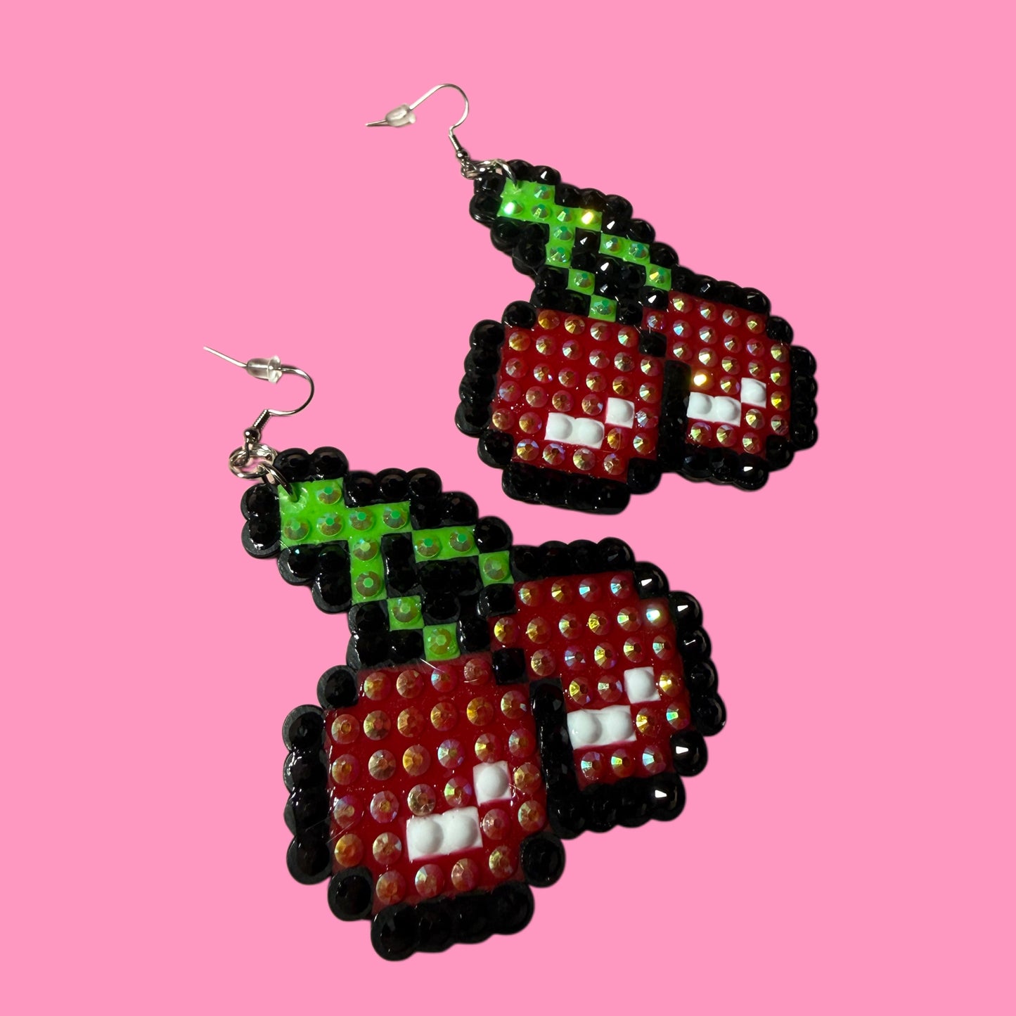 Bedazzled Cherry Earrings