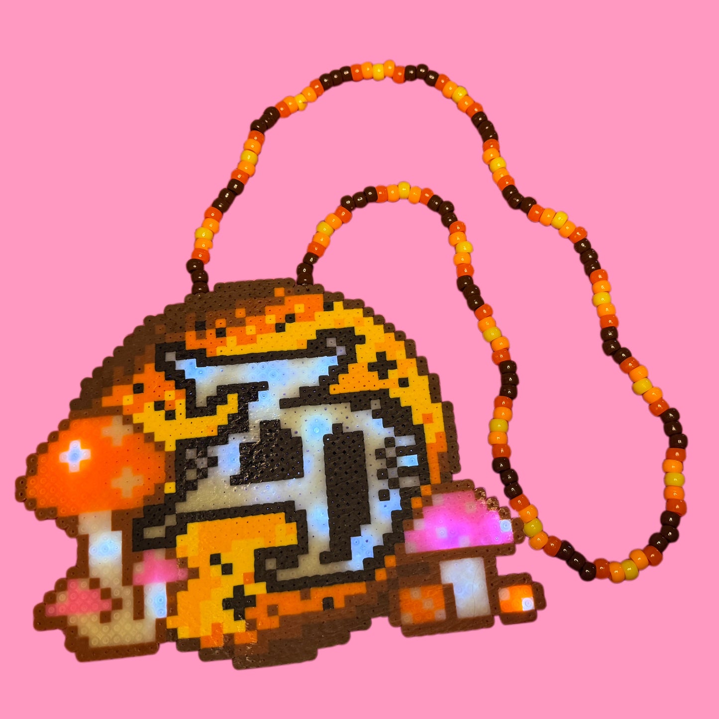 ZD Mushy Perler Necklace (Light’s Up!)