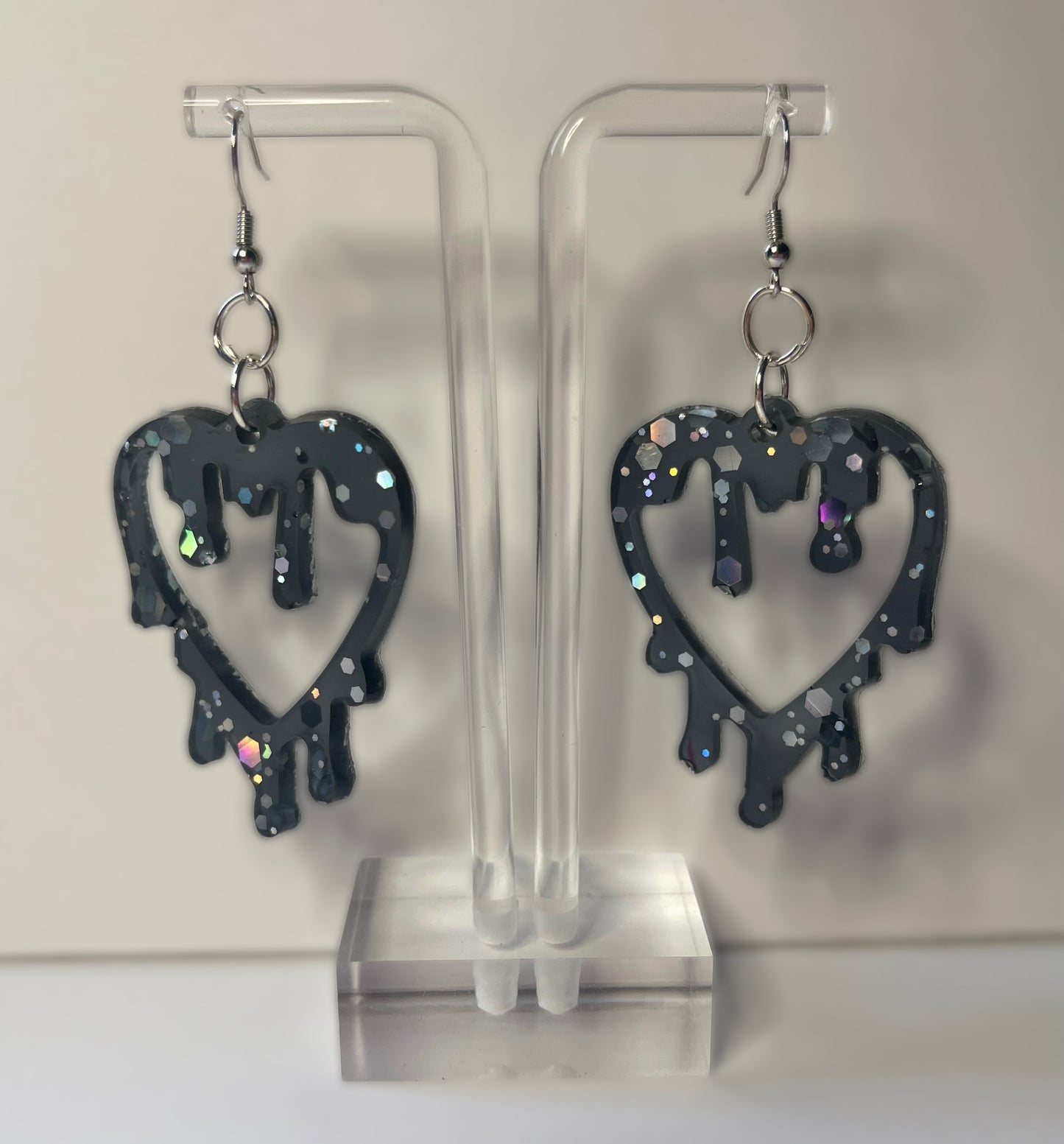 Drippy Heart Earrings (Multiple Colors Available)