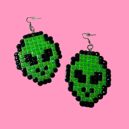 Bedazzled Alien Earrings