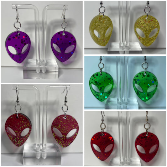 Alien Earrings (Multiple Colors Available)