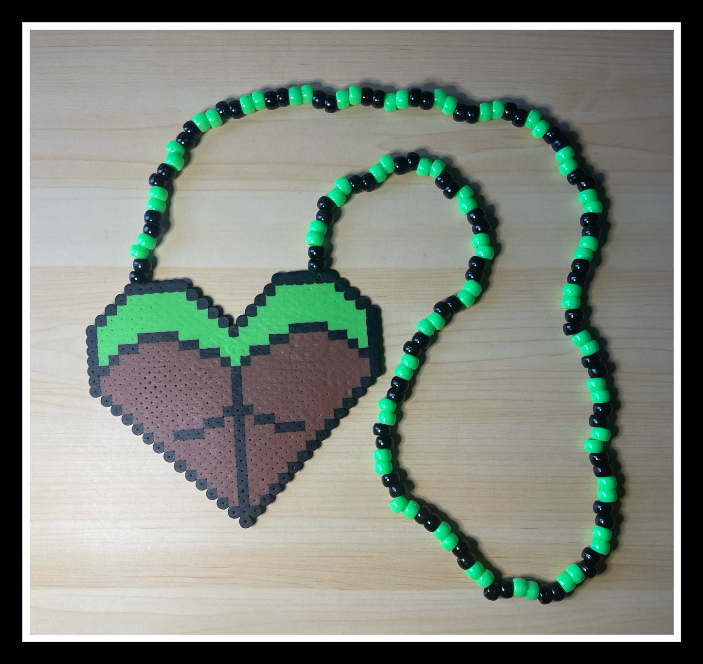 Rave Booty Heart Kandi Necklace (Multiple Colors Available)