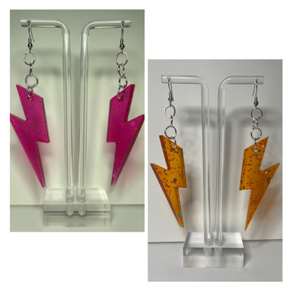 Lightning Bolt Earrings (Multiple Colors Available)