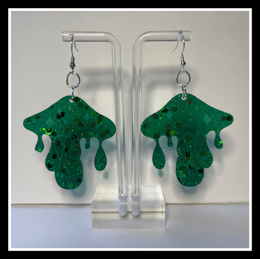 Drippy Mushroom Earrings (Multiple Colors Available)