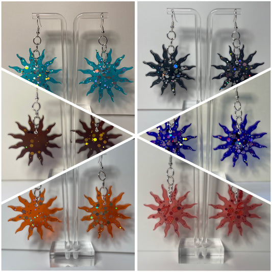 Sun Earrings (Multiple Colors Available)