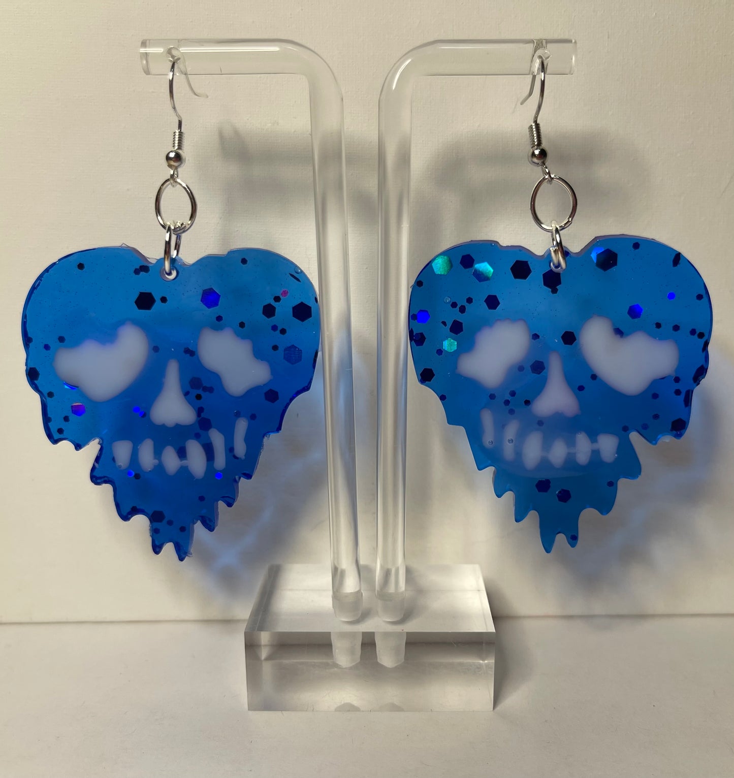 Skull Heart Earrings (Multiple Colors Available)