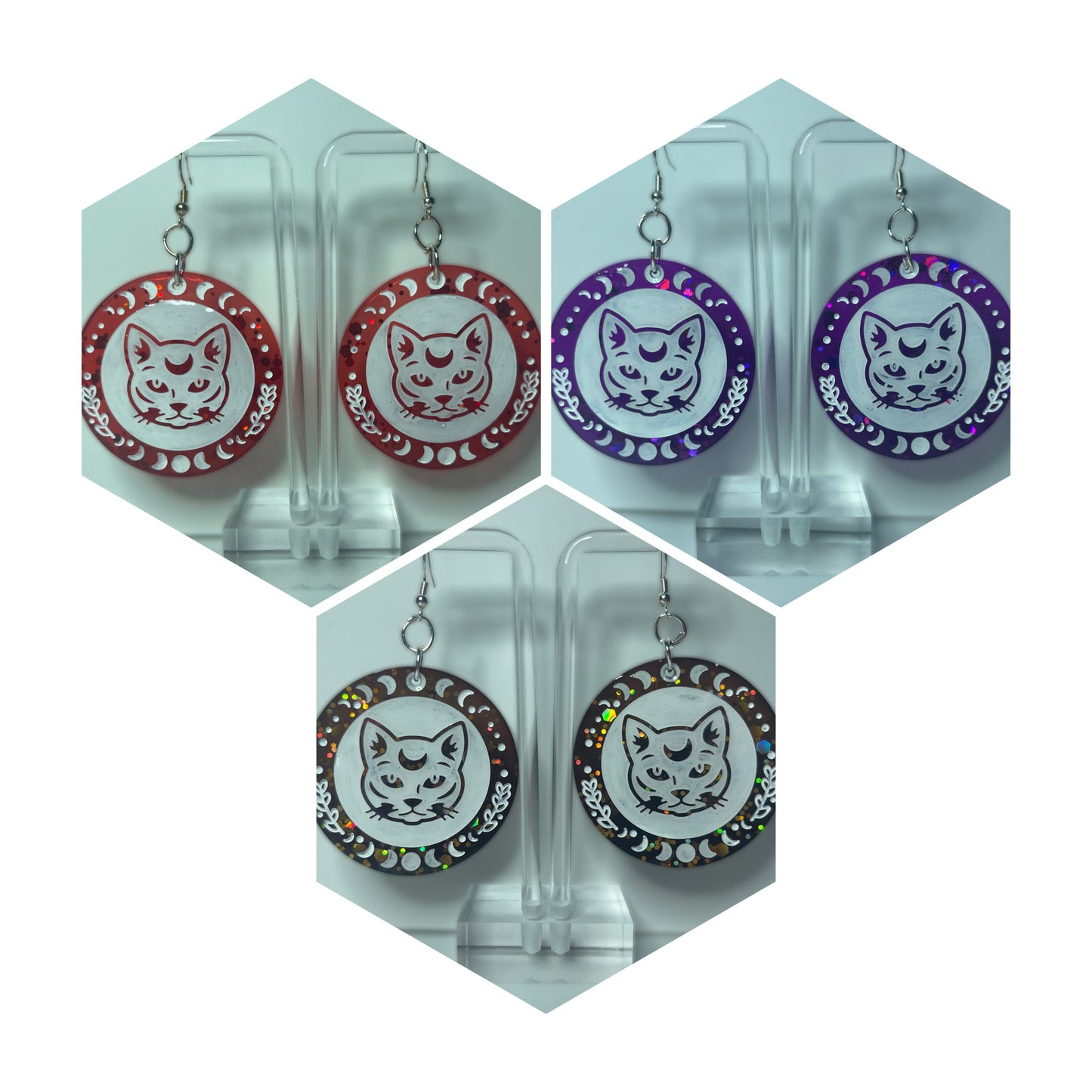 Cat Cult Earrings (Multiple Colors Available)