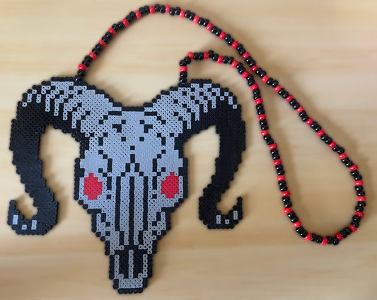 Ram Skull Kandi Necklace