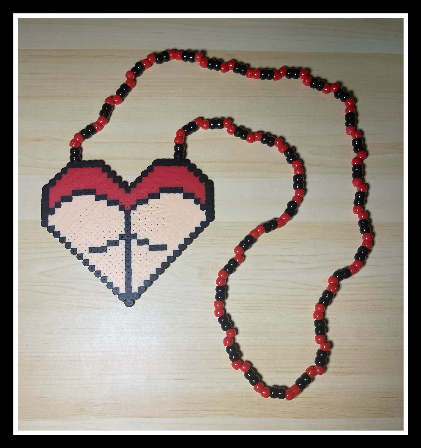 Rave Booty Heart Kandi Necklace (Multiple Colors Available)