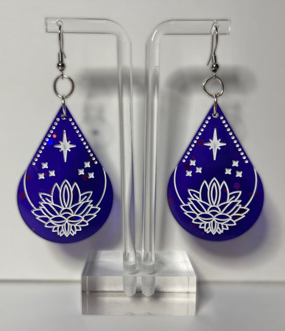 Celestial Lotus Earrings (Multiple Colors Available)