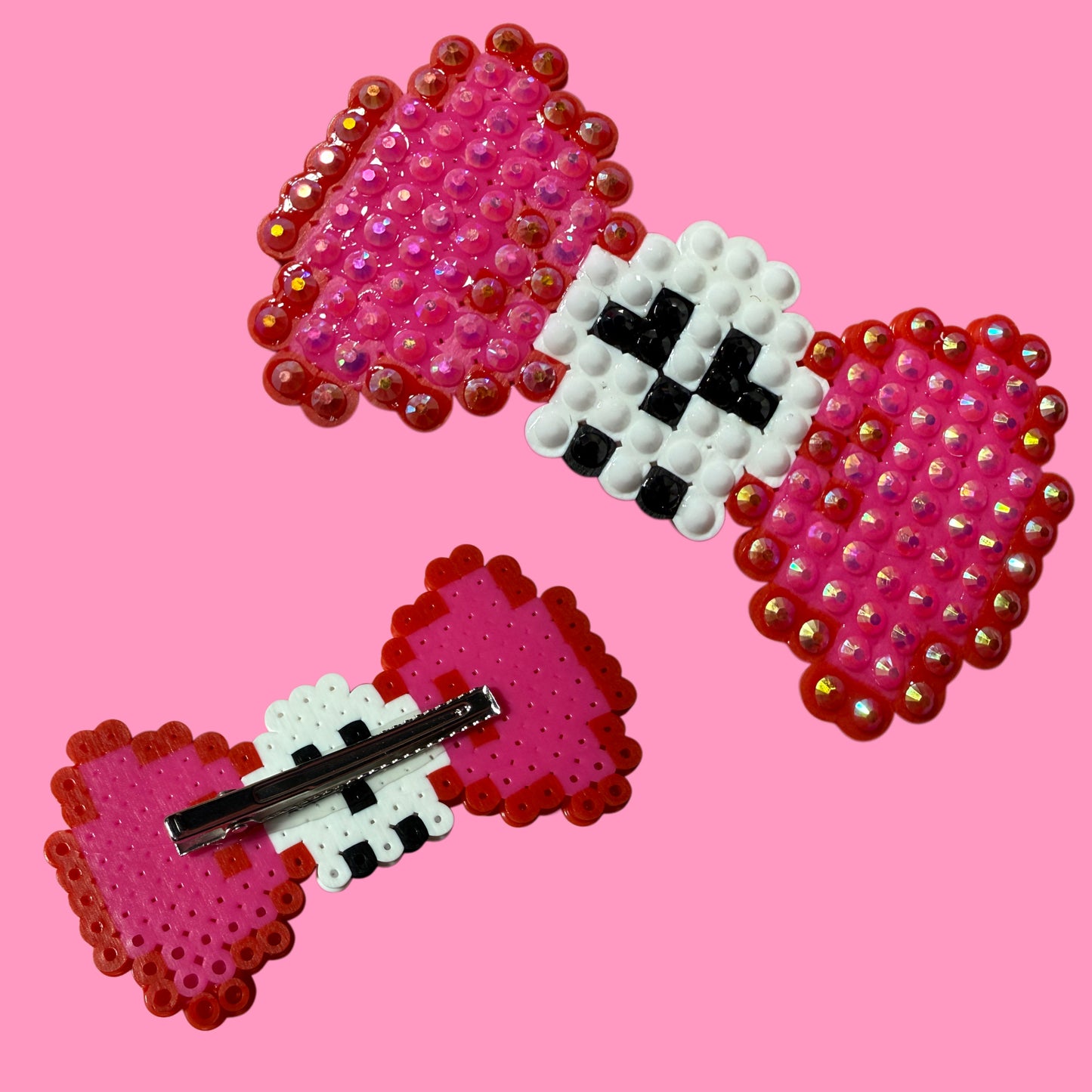 Bedazzled Emo Girl Bow Hair Clip
