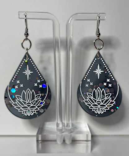 Celestial Lotus Earrings (Multiple Colors Available)