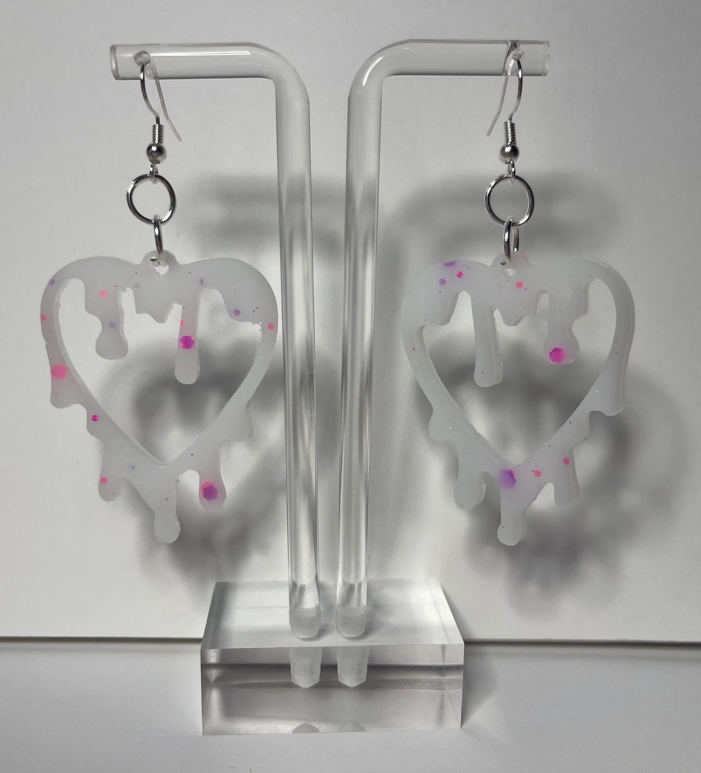 Drippy Heart Earrings (Multiple Colors Available)