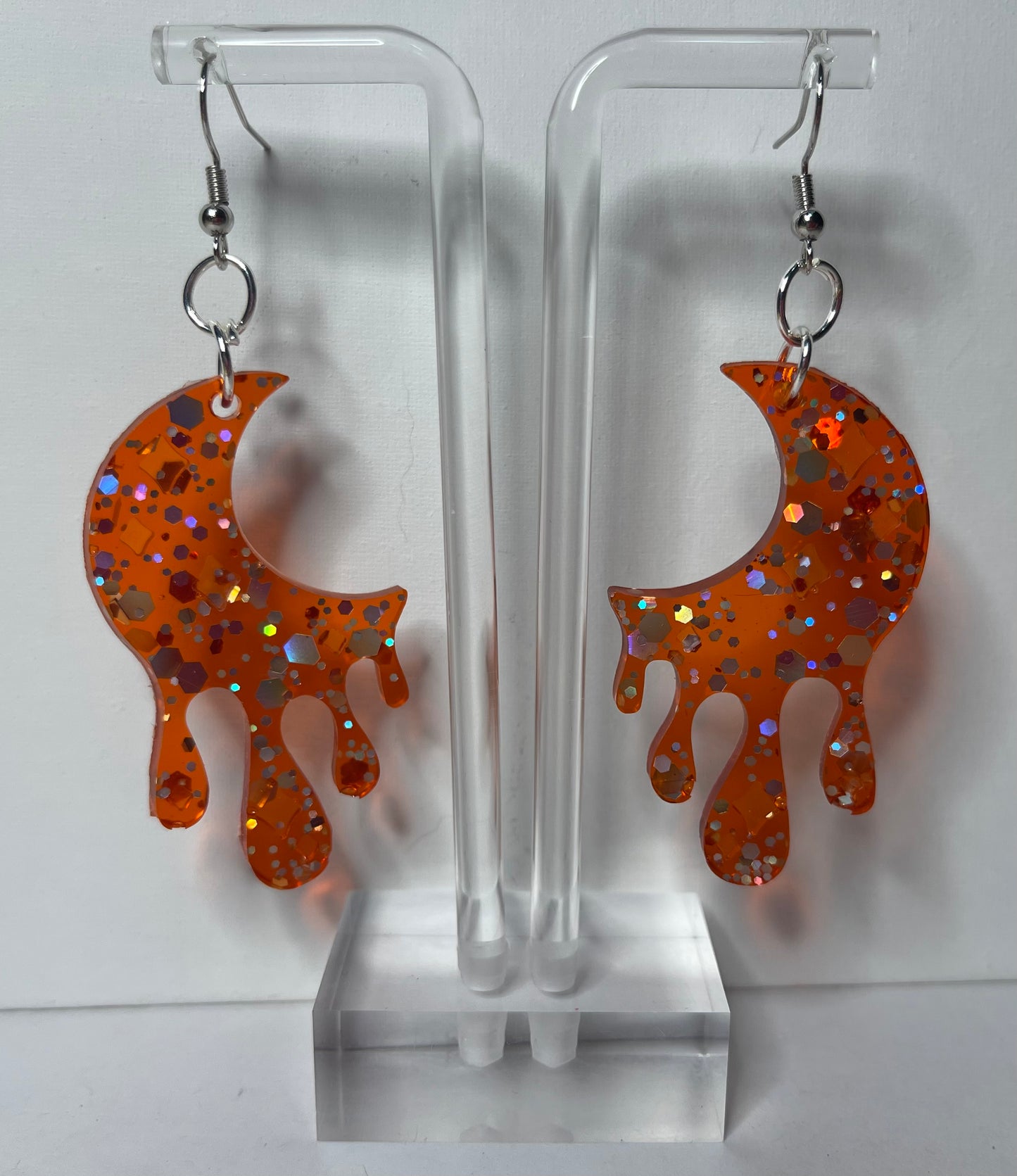 Drippy Moon Earrings (Multiple Colors Available)