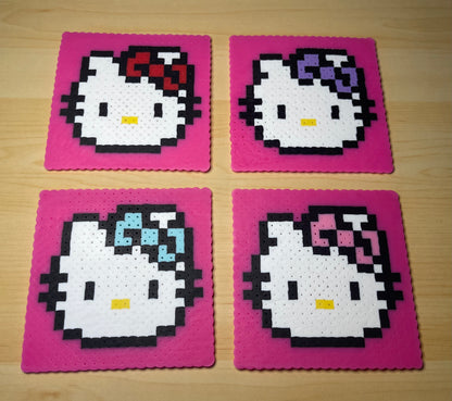 Kitty Perler Coasters