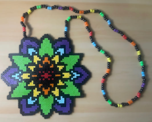 Flower Mandala Kandi Necklace