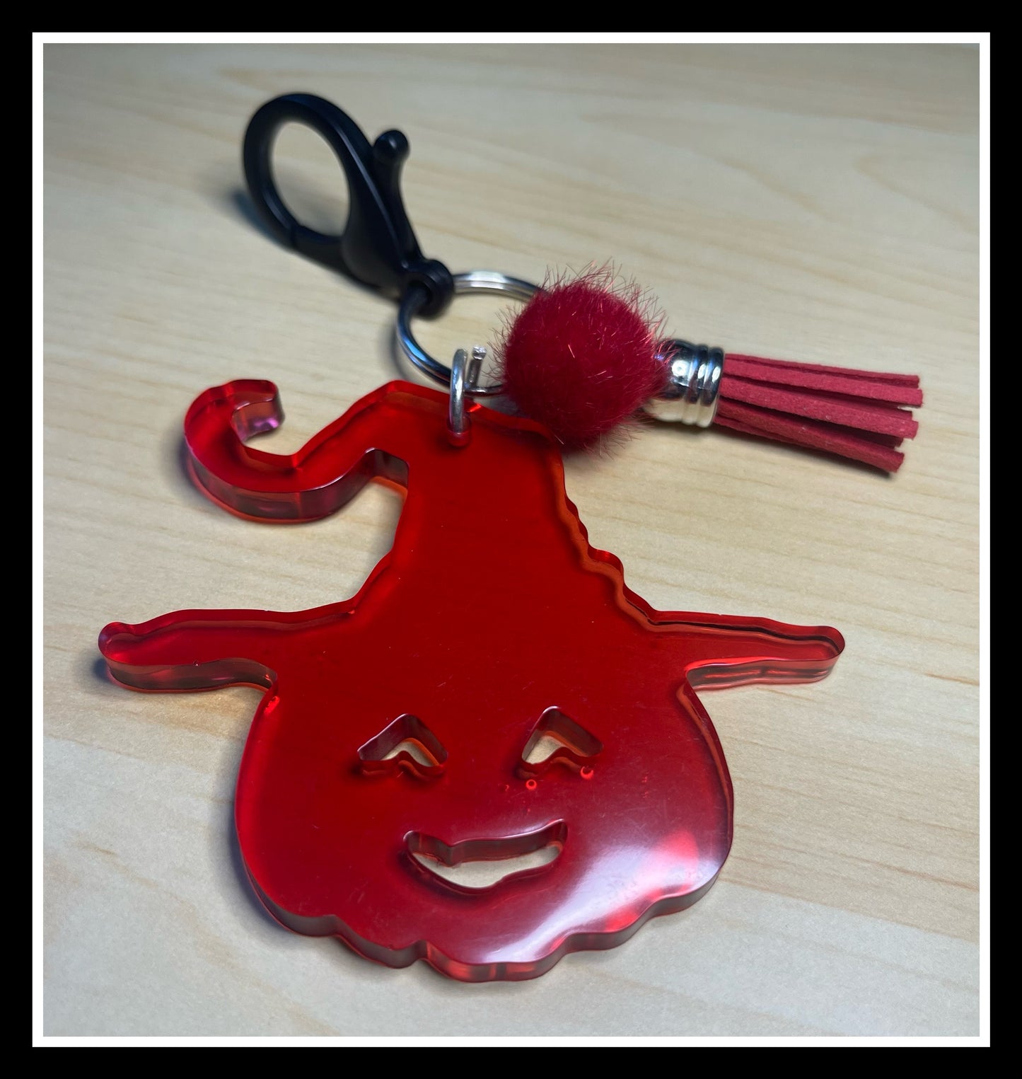 Witchy Pumpkin Keychain (Multiple Colors Available)