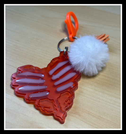 Heart Ribs Keychain (Multiple Colors Available)