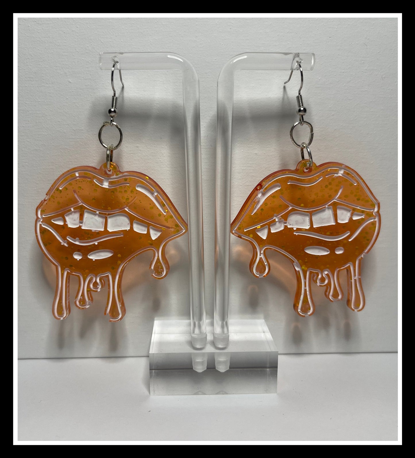 Drippy Mouth Earrings  (Multiple Colors Available)