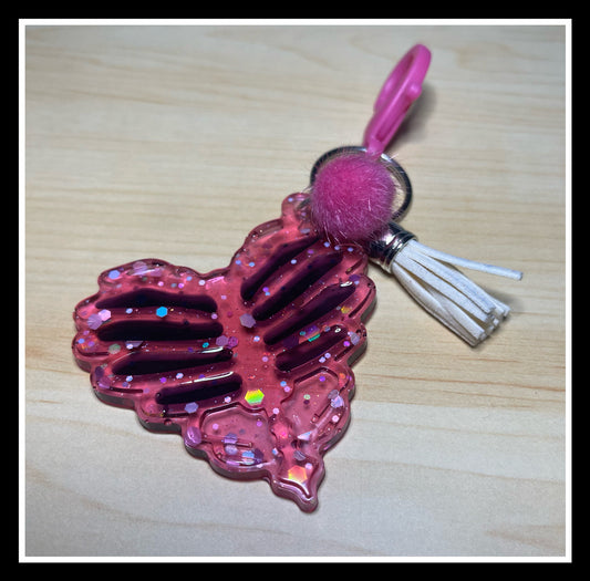 Heart Ribs Keychain (Multiple Colors Available)