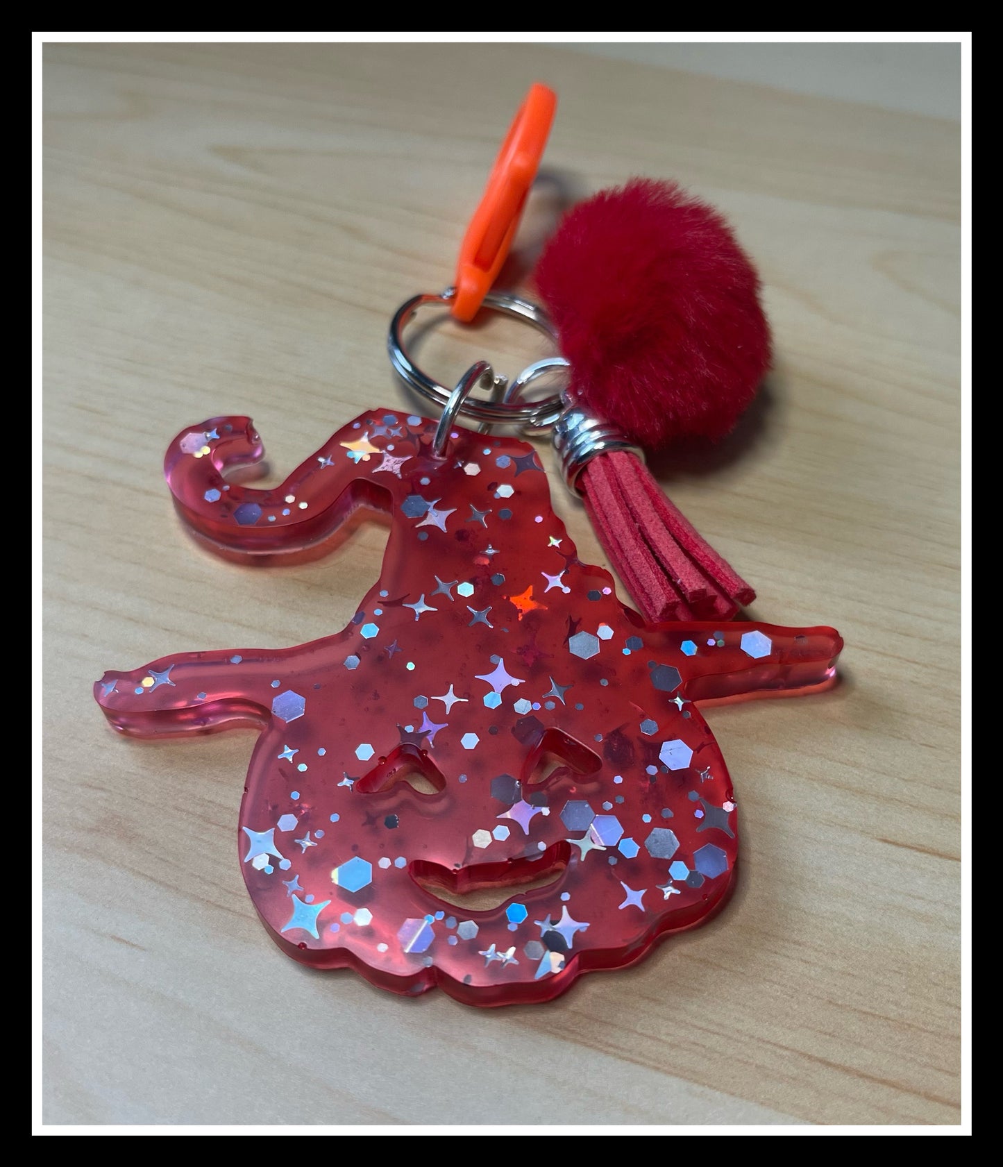Witchy Pumpkin Keychain (Multiple Colors Available)